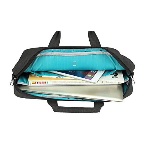  [아마존베스트]KROSER Laptop Bag 15.6 Inch Briefcase Shoulder Bag Water Repellent Laptop Bag Satchel Tablet Bussiness Carrying Handbag Laptop Sleeve for Women and Men-Charcoal Black