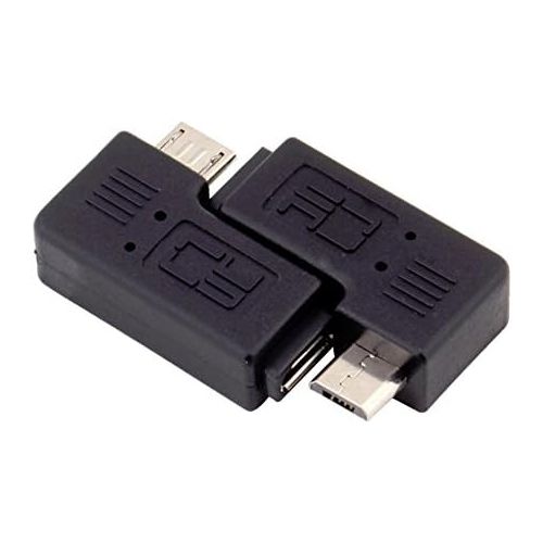  [아마존베스트]KRS - 8 m - 90° adapter angle plug from micro USB to micro USB angled 2 pieces 1x right / 1x left