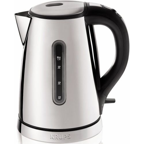  KRUPS BW730D Silver 1.7-Liter Breakfast Set Electric Kettle with Chrome Stainless Steel Housing by Krups