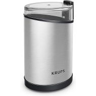 Krups Coffee Grinder, Fast-Touch, 3oz, 85g bean hopper - Easy to Use, One Touch Operation - 200 Watts - Espresso Grinder, Spice Grinder, 2 to 12 cup Coffee Bean Grinder, Silver