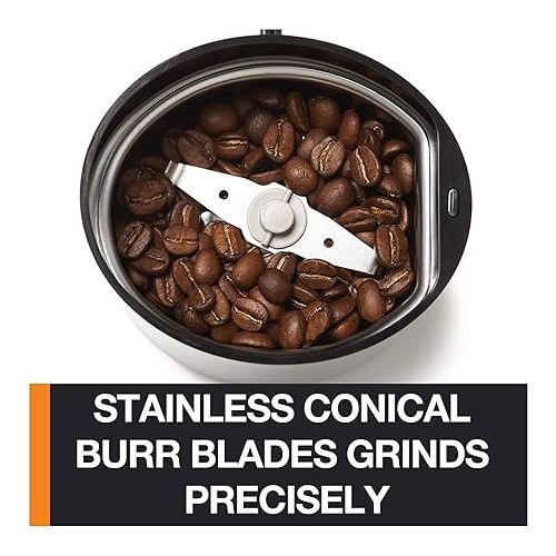  Krups One-Touch Coffee and Spice Grinder 3 Ounce Bean Hopper Easy to Use, One Touch Operation 200 Watts Coffee, Spices, Dry Herbs, Nuts, 12 Cup Black