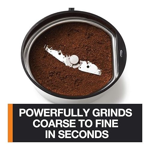  Krups One-Touch Coffee and Spice Grinder 3 Ounce Bean Hopper Easy to Use, One Touch Operation 200 Watts Coffee, Spices, Dry Herbs, Nuts, 12 Cup Black