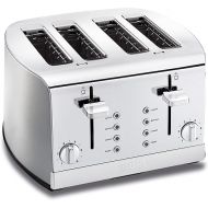 Krups Toaster Stainless Steel Toaster 4 Slice 4 Functions, Cancel, Bagel, Reheat, Defrost, 1500 watts 6 Shade Settings, Removable Crumb Tray