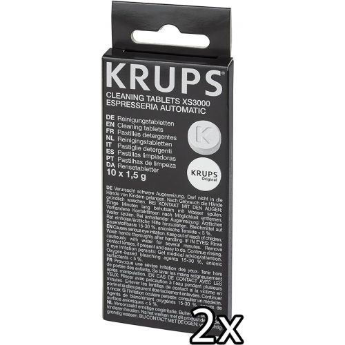  KRUPS XS3000 Cleaning Tablets for KRUPS Fully Automatic Machines (2 Pack)