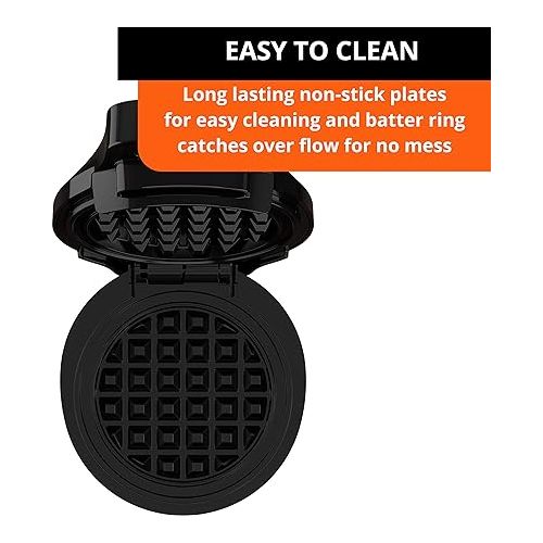  KRUPS Simply Round Waffle Maker, 4 inches