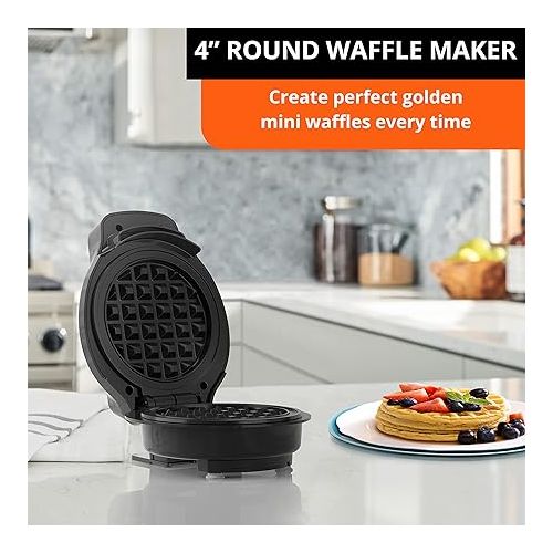  KRUPS Simply Round Waffle Maker, 4 inches