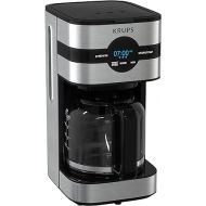 KRUPS Coffee Maker, Simply Brew: Stainless Steel and Glass Carafe 10 Cup Drip Coffee Machine, Programmable with Digital Display, Dishwasher Safe, Drip Free Coffee Machine with Coffee Filter