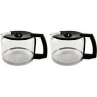 Krups F0344210F-2PK Pro Aroma 10 Cup Glass Carafe, Black Handle, 2 pack