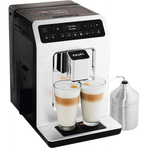  KRUPS EA89 Deluxe One-Touch Super Automatic Espresso and Cappuccino Machine, 15 Fully Customizable Drinks,Gray