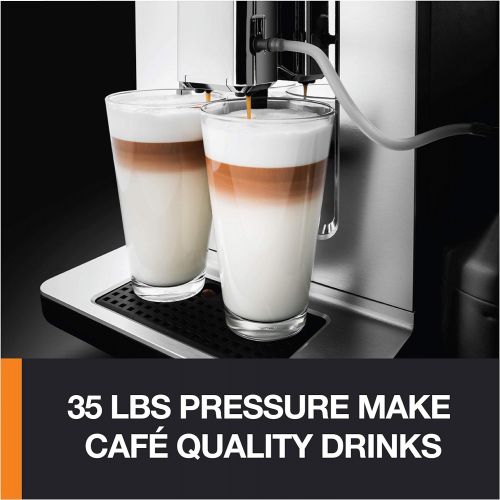  KRUPS EA89 Deluxe One-Touch Super Automatic Espresso and Cappuccino Machine, 15 Fully Customizable Drinks,Gray