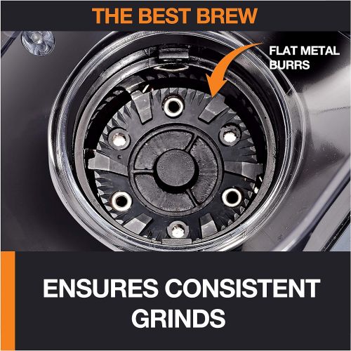  KRUPS Precision Grinder Flat Burr Coffee for Drip/Espresso/PourOver/ColdBrew, 12 cup, Black