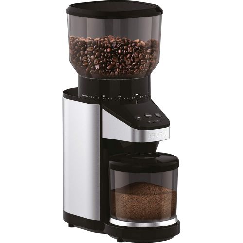  KRUPS GX420851 offee Grinder with Scale, 39 Grind Settings, Large 14 oz Capacity, intuitive Interface, Black