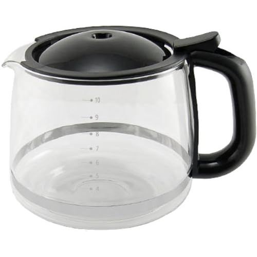  KRUPS Glass Carafe for KRUPS Combi Machines, 10-Cup, Black