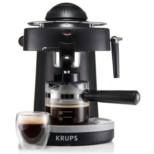  KRUPS XP100050 Steam Espresso Machine with Frothing Nozzle for Cappuccino, Black