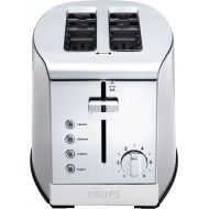 KRUPS KH732D50 2-Slice Toaster, Stainless Steel Toaster, 5 Functions with Cancel, Toasting, Defrost, Reheat and Bagel, Cord Storage, Silver