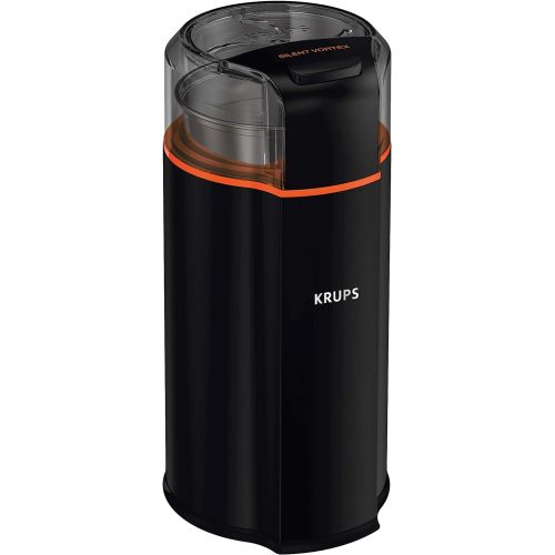  KRUPS Silent Vortex Electric Grinder for Spice, Dry Herbs and Coffee, 12-Cups, Black