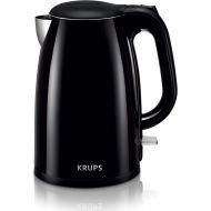 KRUPS Cool-touch Stainless Steel Double Wall Electric Kettle, 1.5L, Black