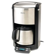 KRUPS FMF5 Programmable Coffee Maker with Double Wall Thermal Carafe and LED control panel, 10-Cup, Black: Krups Replacement Carafe: Kitchen & Dining