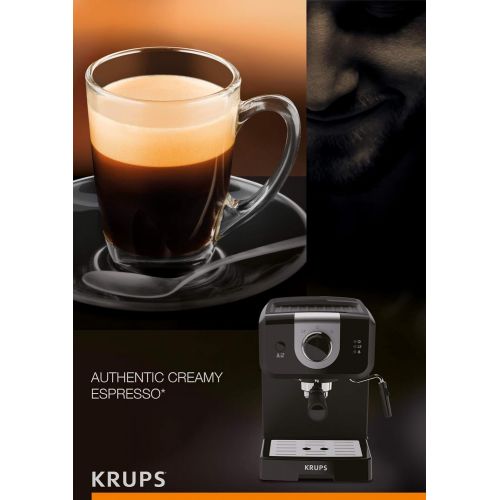  KRUPS XP3208 15-BAR Pump Espresso and Cappuccino Coffee Maker, 1.5-Liter, Black: Kitchen & Dining