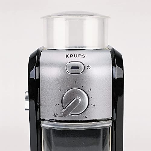  KRUPS GVX212 Coffee Grinder, 1, Black and Metal: Power Burr Coffee Grinders: Kitchen & Dining