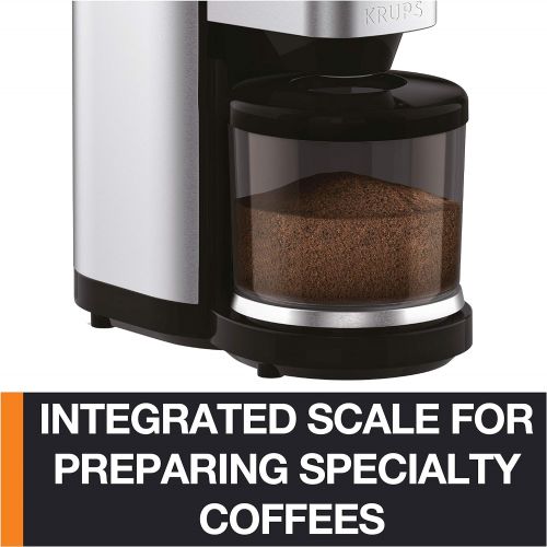  [아마존베스트]KRUPS offee Grinder with Scale, 39 grind settings, large 14 oz capacity, intuitive interface, Black