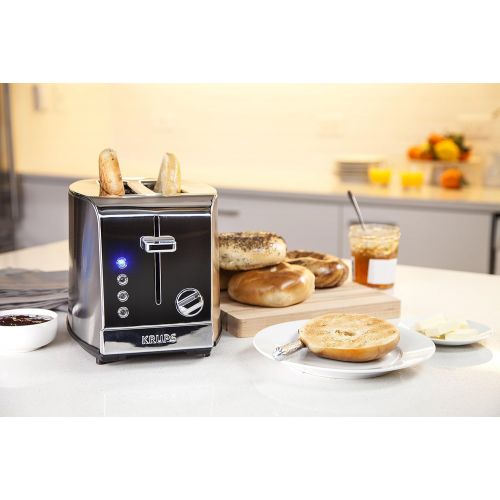  [아마존베스트]KRUPS KH732D50 2-Slice Toaster, Stainless Steel Toaster, 5 Functions with Cancel, Toasting, Defrost, Reheat and Bagel, Cord Storage, Silver