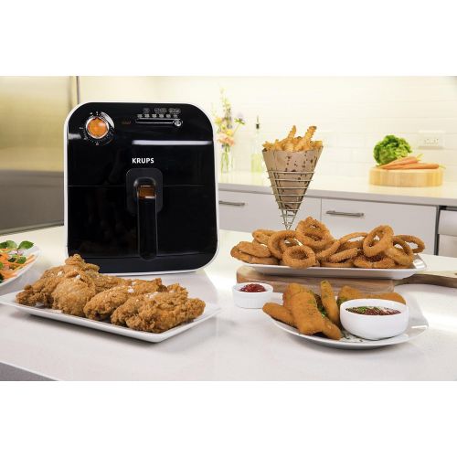  KRUPS AJ1000US Air Fryer Low-Fat with Adjustable Temperature, 2.5 L, Black