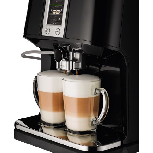  KRUPS EA8808 2-IN-1 Touch Cappuccino Super Automatic Espresso Machine, 57-Ounce, Black