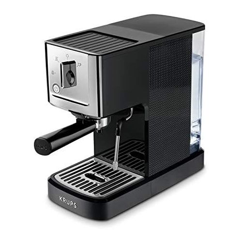  KRUPS XP344C51 Calvi Steam And Pump Professional Compact Espresso Machine Coffee Maker, 1-Liter, Black