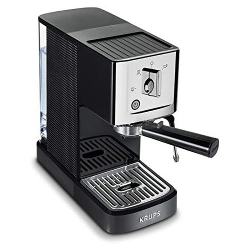  KRUPS XP344C51 Calvi Steam And Pump Professional Compact Espresso Machine Coffee Maker, 1-Liter, Black