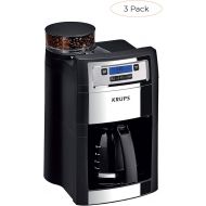 KRUPS Grind and Brew Auto-start Coffee Maker with Builtin Burr Coffee Grinder, 10 Cups, Black