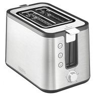 KRUPS 7211002013 KH442D Control Line 2-Slot Toaster with Integrated Bun Warmer and Brushed Stainless Steel Housing, 2-Slice, Silver