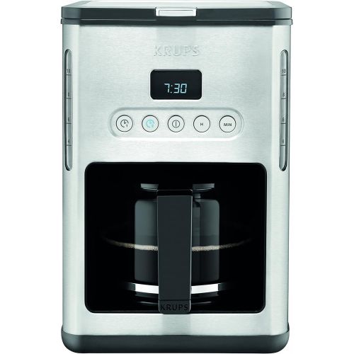  KRUPS KM442D Control Line Programmable Coffee Maker Machine with Stainless Steel Finish, 10-Cup, Silver