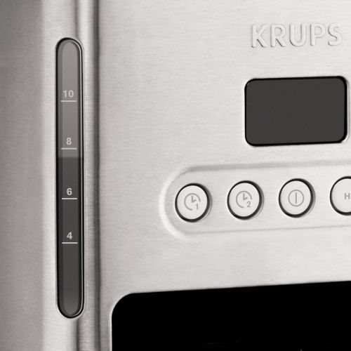  KRUPS KM442D Control Line Programmable Coffee Maker Machine with Stainless Steel Finish, 10-Cup, Silver