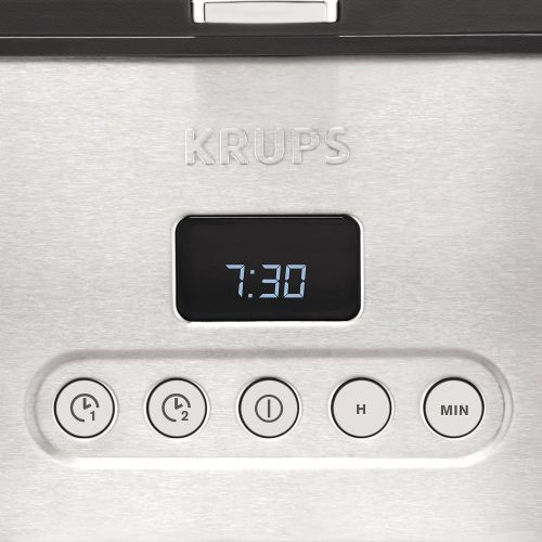  KRUPS KM442D Control Line Programmable Coffee Maker Machine with Stainless Steel Finish, 10-Cup, Silver