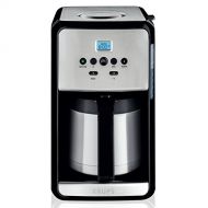 KRUPS ET3530 SAVOY Programmable Thermal, Gold Tone Filter Coffee Maker Machine with Bold and 1-4 Cup Function, 12-Cup, Stainless Steel Carafe (Stainless Steel)