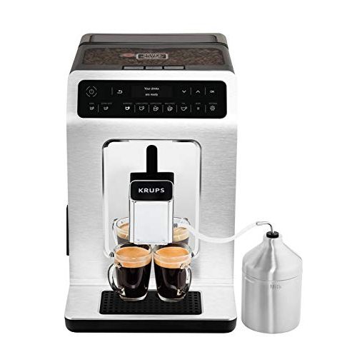  KRUPS EA89 Deluxe One-Touch Super Automatic Espresso and Cappuccino Machine, 15 Fully Customizable Drinks,Gray
