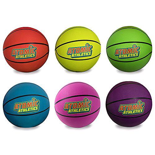  K-Roo Sports Atomic Athletics Neon Rubber Playground Basketballs, Regulation Size