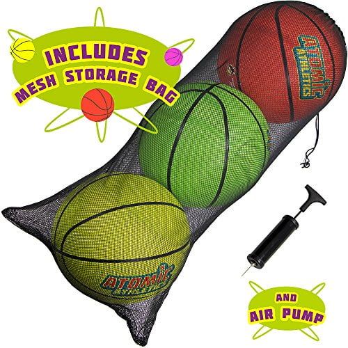  K-Roo Sports Atomic Athletics Neon Rubber Playground Basketballs, Regulation Size