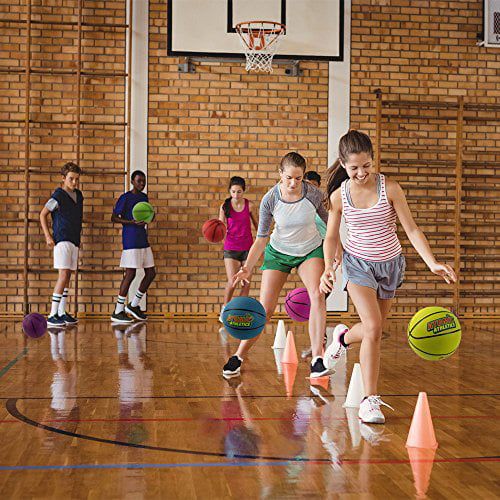  K-Roo Sports Atomic Athletics Neon Rubber Playground Basketballs, Regulation Size