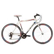 KS Cycling Uni Fahrrad Fitnessbike Alu-rahmen 28 Zoll Velocity 21-gaenge RH 53 cm, Weiss, 28, 120R
