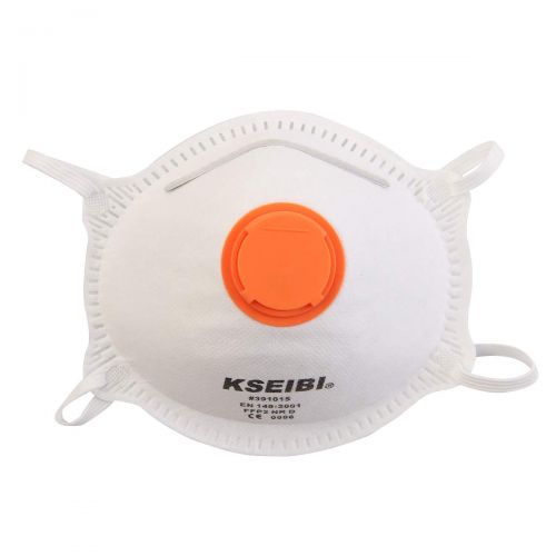  KSEIBI 20 Pack Safety Particulate Respirator N95 Series W Valve and Adjustable Foam Nose Cushion Dust Mask (One Size)