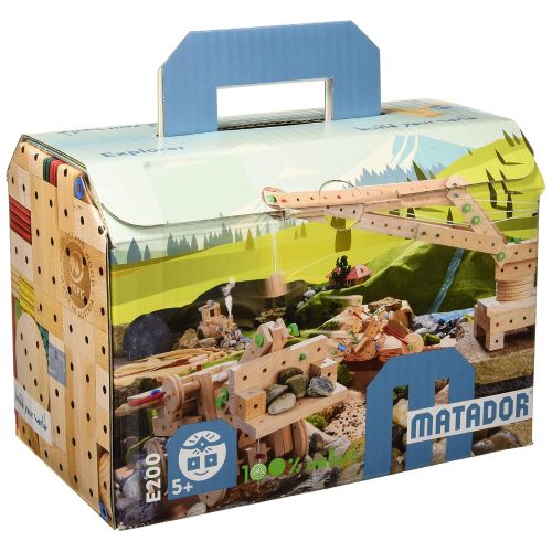  KSM Toys Matador Classic 2 - 318 Piece 3-D Wooden Construction Set for Builders Ages 5 to 12 (Made in Austria)