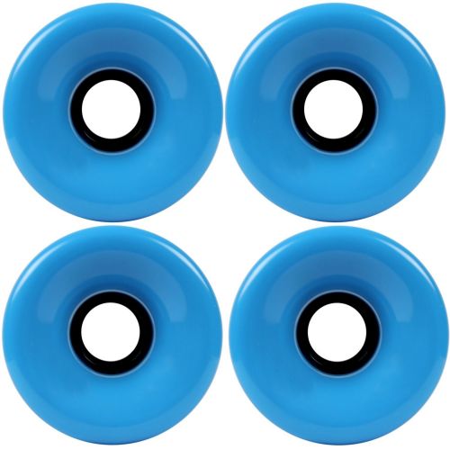  KSS 70mm 78A Offset hub Longboard Wheels Skateboard Cruiser, 70mm, Cyan Blue