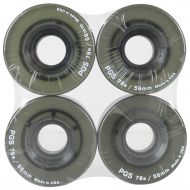 KSS Skateboard Cruiser Wheel Set, 56mm x 30mm, Black