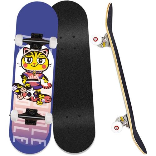  KST Standard Skateboards for Beginner, Kids, Youths, Teens, Adults, Complete 31 X 8 Fancy Skate Board for Tricks, 9-ply Concave Maple Deck & ABEC-11 High-Speed Bearing