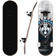 KST Beginners Skateboard Complete, 80cm 7 Layer Canadian Maple Double Kick Concave Deck, Skateboard for Kids and Friends Gift