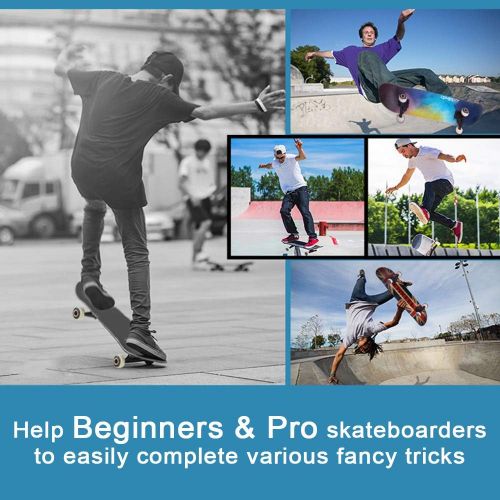  KST Pro Skateboard Complete 79cm(31in) 7 Layer Maple Double Kick Concave Deck Skating Skateboard, Kids, Beginners, Youths, Adults