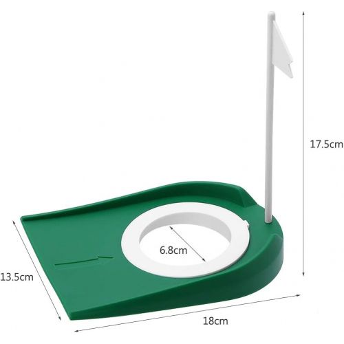  KSTE Golf Putting Cup Indoor Outdoor Portable Plastic Swing Training Aid with White Flag Decoration