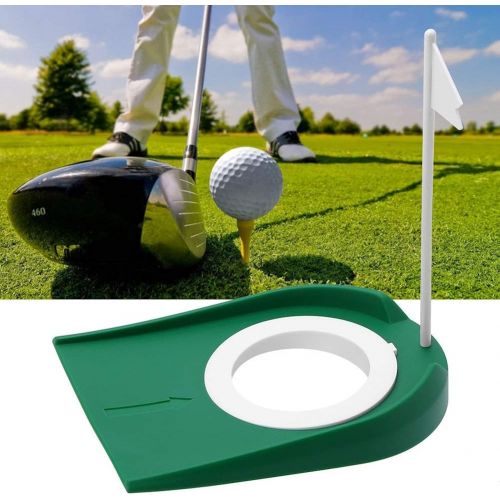  KSTE Golf Putting Cup Indoor Outdoor Portable Plastic Swing Training Aid with White Flag Decoration